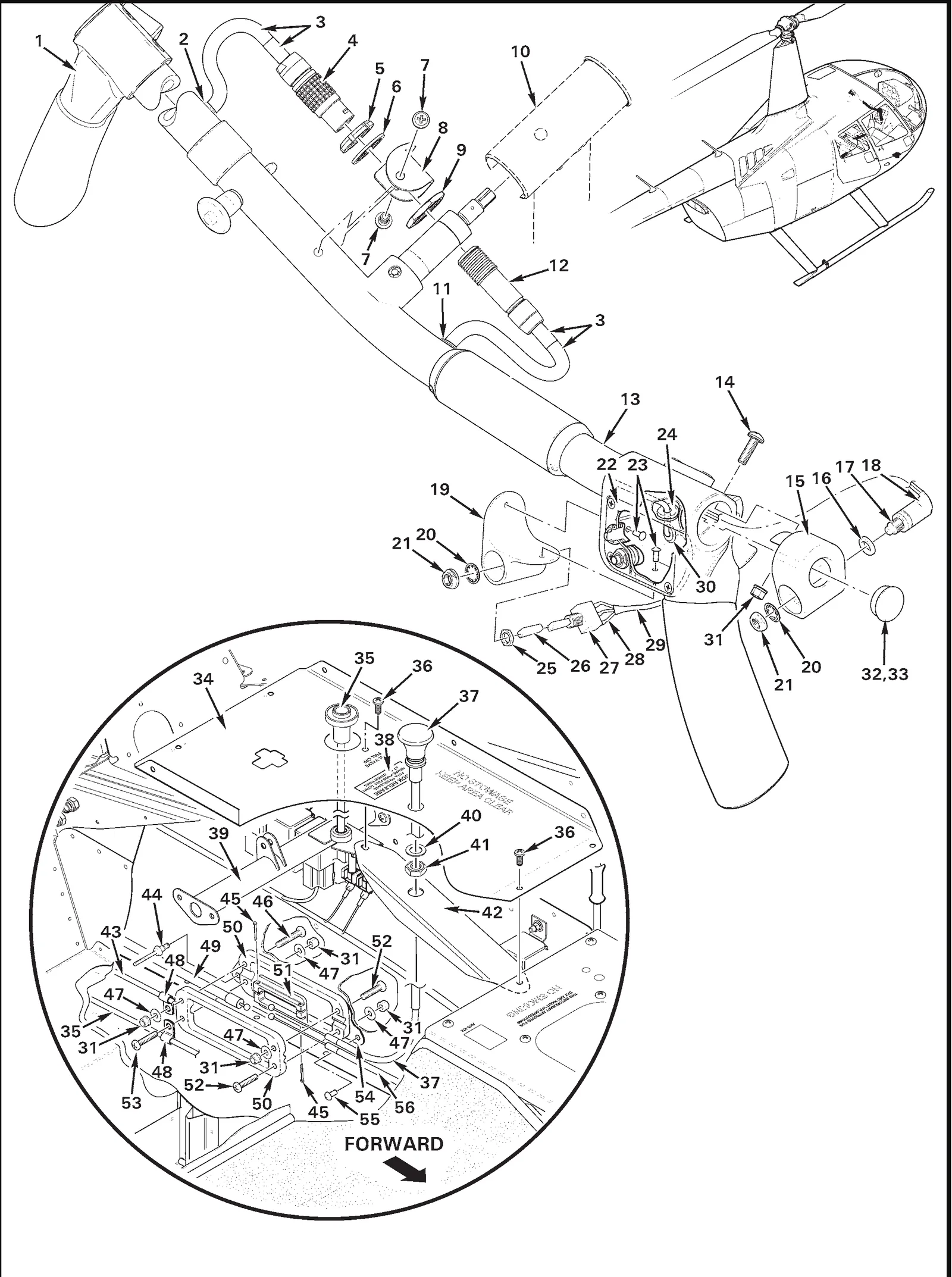 R66 parts catalog figure 25-39, cargo hook – right side details, with item 16 (94773A770 washer) circled