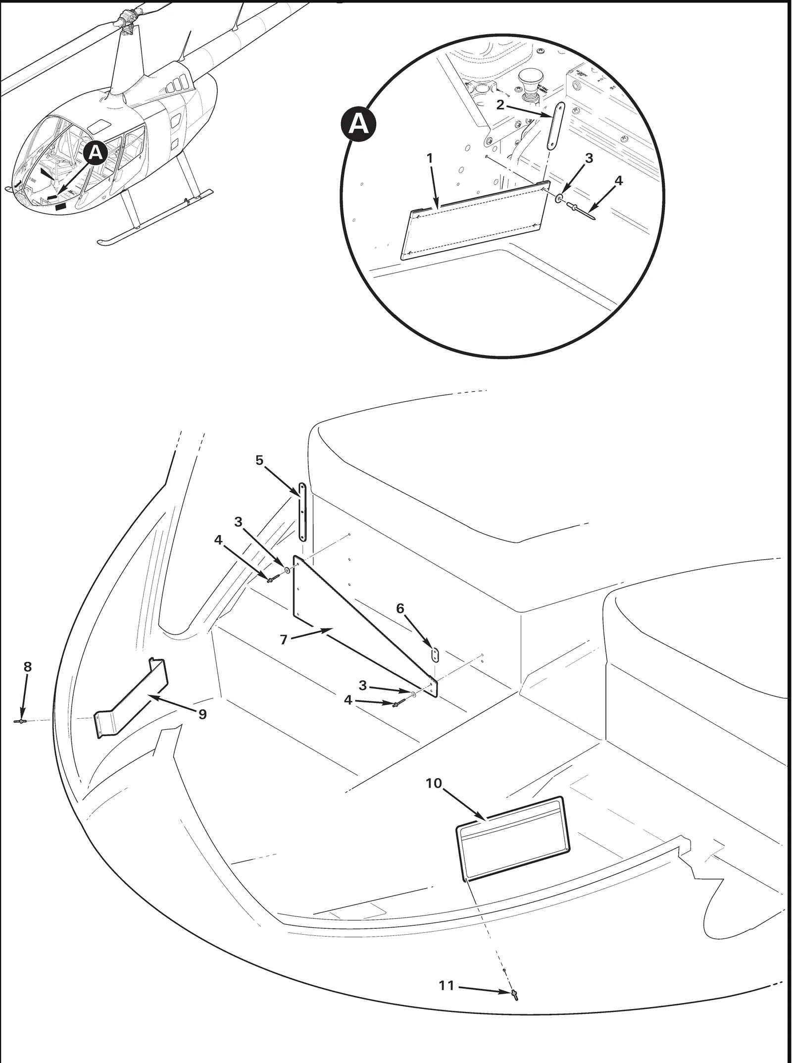 R66 parts catalog figure 25-19, document holder installations, with item 10 (13-07900 license holder) circled