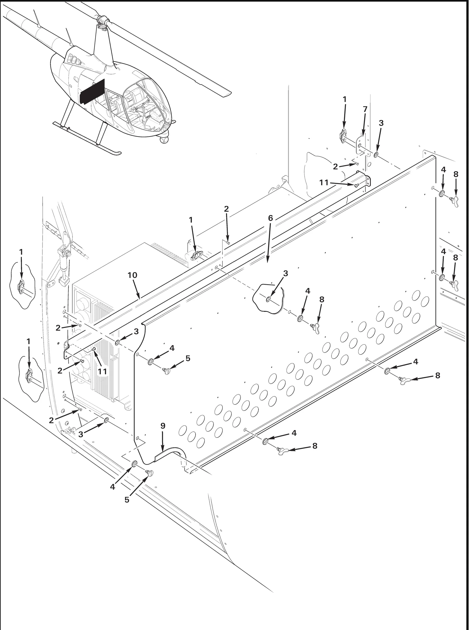 R66 parts catalog figure 90-61, g425-1 wall installation, with item 5 (85-11-140-16 stud) circled