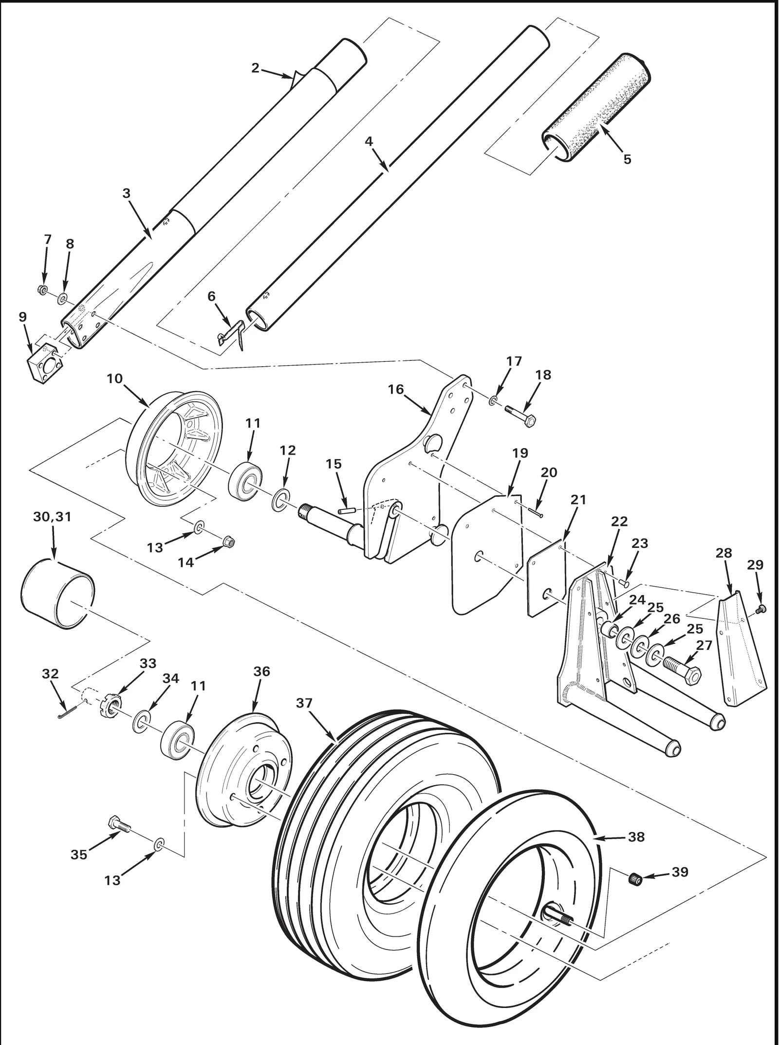 R66 parts catalog figure 9-7B, ground handling wheel – pop-out floats, with item 11 (6202-2RS bearing) circled